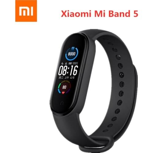 Original Xiaomi Mi Band 5 Wristband 4 Color Heart Rate Fitness Tracker Bluetooth Sport Bracelet AMOLED Screen Miband 5