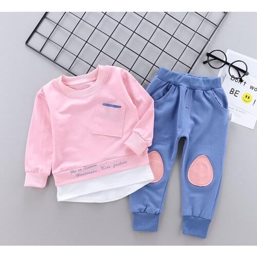 Autumn Children Boy Girl Clothes Baby Long Sleeve T-shirt Pants 2pcs Suits Kids Clothing Sets Toddler Tracksuits 1 2 3 4 5 YEARS
