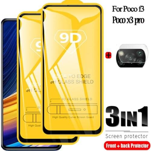 Poco f3, Screen Protector for Xiaomi Poco X3 Pro Glass Poco-f3 Tempered Glass Camera Poco f 3 Ecran Pocof3 nfc Glass Pocox3 Pro