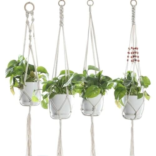 Macrame Plant Hangers Indoor Outdoor Hanging Planter Basket, Hanging Plant Holders, Decorative Macrame Plant Hanger