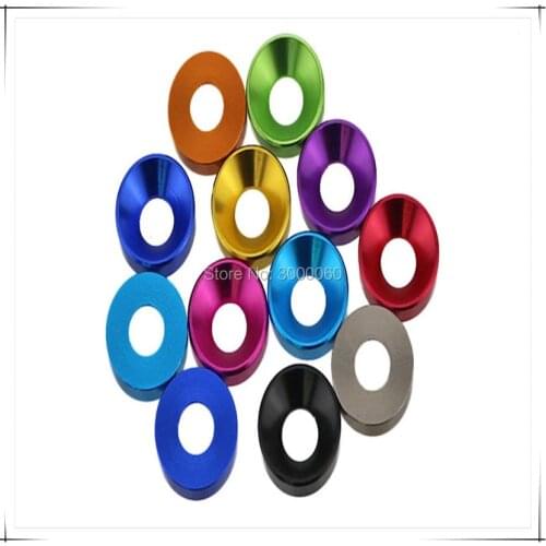 Gold Color Anodized (Multicolor) Aluminum Alloy Cylinder Cup Head Cone Gasket Countersunk Washer