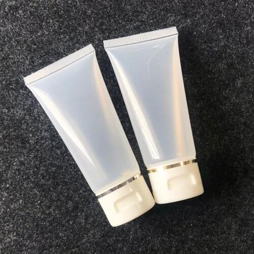 300pcs empty 50ml lotion transparent plastic soft tube for cosmetic skin care cream packaging,50g squeeze container bottles
