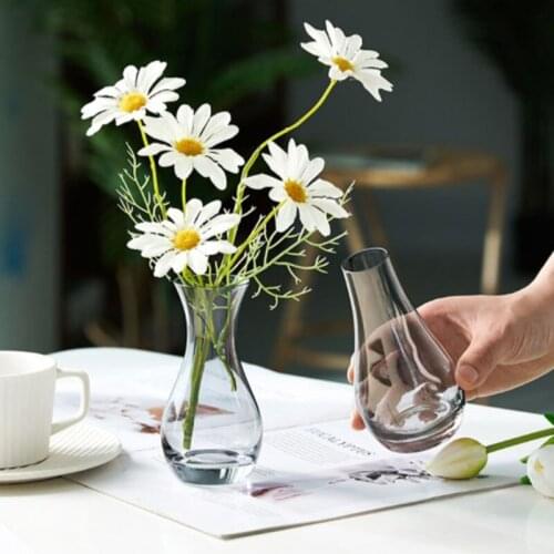 Ins Smiple Vasetransparent Glass Vases Flower Vase Ornaments Living Room Decoration Home Decor Decoração Flower Pot Deco Декор