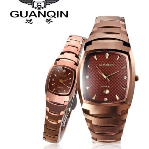 Luxury Couples Watch Pair Brand GUANQIN Watches for Couples in Love Hardlex Loves Watches 2020 Waterproof Quartz Wristwatches