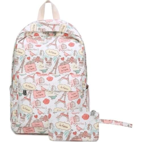 New schoolbag cute Student School Backpack Printed Waterproof bagpack school book bags for teenage girls kids Laptop Bag