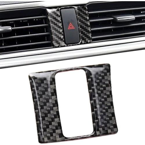 Carbon Fiber ABS Car Styling Interior Warning Lamp Button Trim Cover Sticker For Mazda 3 Axela 2013 2014 2015 2016 2017 2018