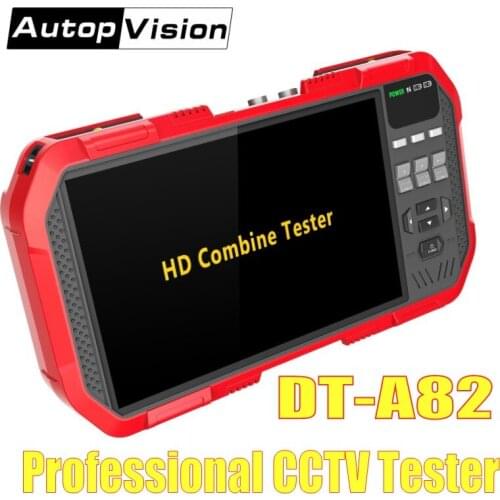 2019 Newest Network HD Combine Tester DT-A82 7 Inch H.265 4K IP TVI CVI AHD CVBS Camera Tester Monitor with POE ONVIF TDR cable