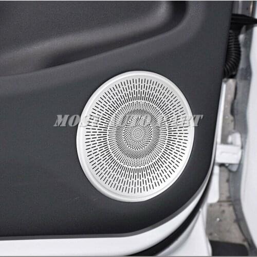 Aluminium Alloy Interior Car Door Speaker Cover Panel Trim For Land Rover Range Rover Evoque L551 2019-2021 4pcs Car Decoration