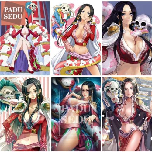 5d DIY ONE Piece Diamond Painting Cross Stitch Needlework Anime Girl Boa Hancock Poster Art Embroidery Mosaic Pattern Decor Room