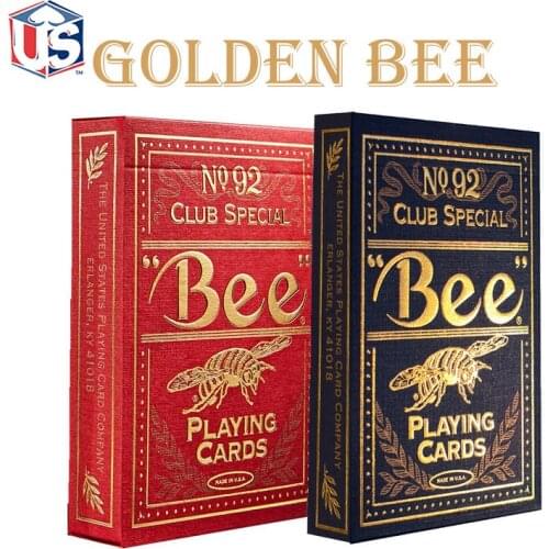 Bee Gold Edition Coterie Playing Cards Blue/Red Magia Poker USPCC New Sealed Collectable Cards Magic Tricks Props