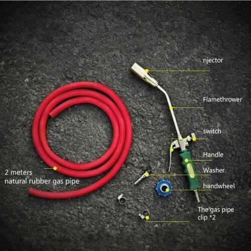 50mm Double switch Liquefied gas burner gas gun butane gas barbecue household waterproof high temperature flame thrower