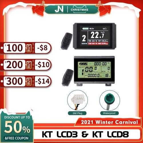 LCD8 LCD3 Display Ebike 24V 36V 48V 72V Control Panel For KT Controller With USB Electric Bicycle Conversion Kit Accessories