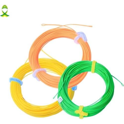JSM 100FT Weight Forward Floating Fly Fishing Line 2 Welded Loops Floating Line WF-5F/6F/7F/8F Fly Lines With reel packaging