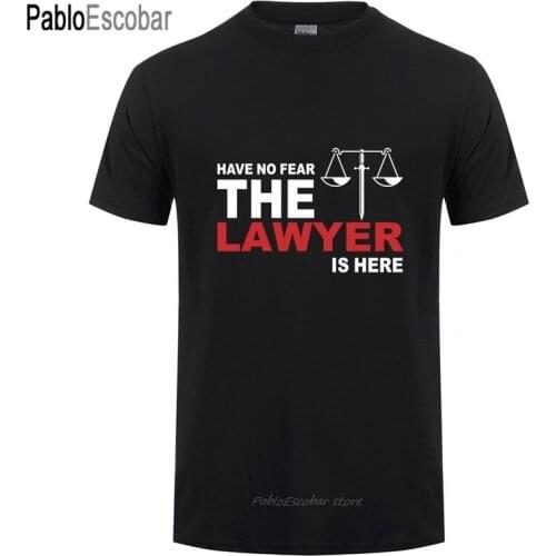 Summer Have no fear Lawyer is here T Shirts Men Tops Law T Shirt Casual Cotton Short Sleeve Lawyer T-shirt Tee