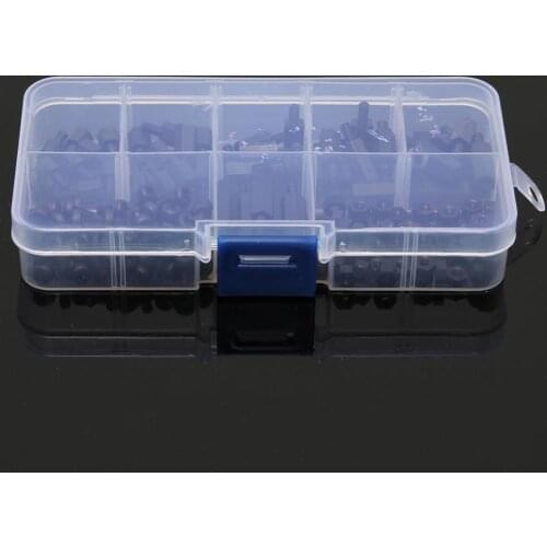 M3NH5 180Pcs M3 Nylon Screw Black Hex Screw Nut PCB Standoff Spacer Column Assortment Kit