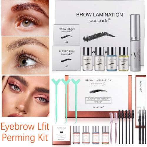 New Brow Lamination Kit Eyebrow Lifting Perming Lotion Kit With Brush Cling Flim Tools Hot Eye Brow Setting Cream Salon Supplies