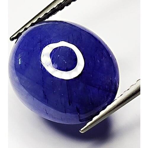 6,61ct Blauer Saphir cabochon oval 12x10mm