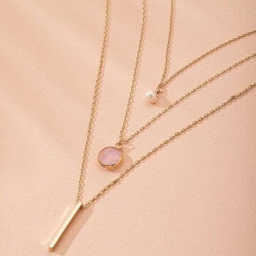 Fashion Luxury Graceful Multilayer Pearl Ring Necklace Gold Color Necklaces For Women Jewelry Accessories Gift