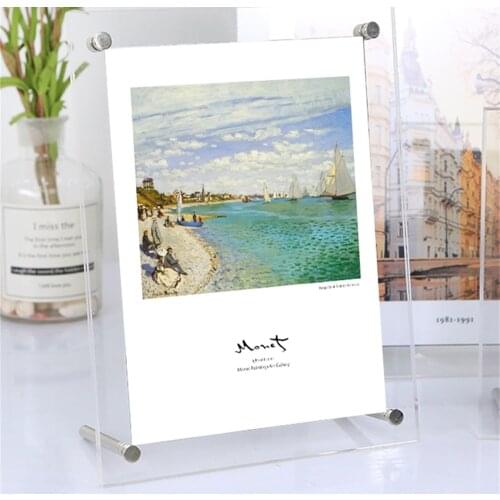 Simple Acrylic Photo Frame Crystal Pendulum Mounted Seven-inch A3 A4 Picture Frame Personality Creative Photo Poster Frame Wall