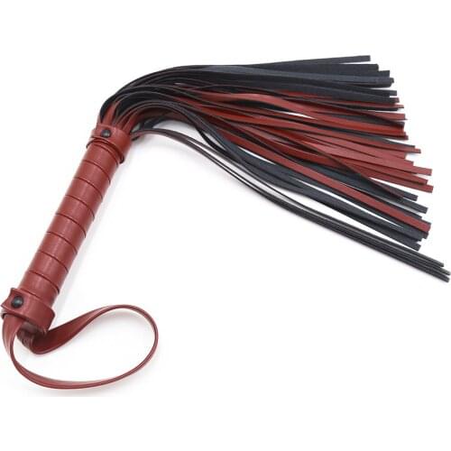 Sex Toys Scattering Leather Whip Flirting Whips Red Female Mens Flirting Whip
