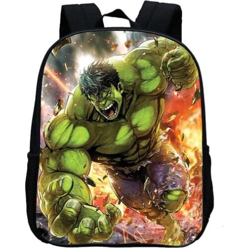 Disney 12inch Mochila Bookbag Small SuperHero Hulk School Bags for Girls Boy kindergarten Toddler Kids Backpack