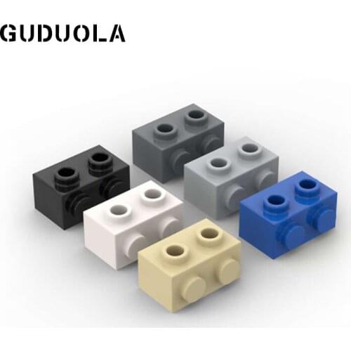 Guduola Brick 1 x 2 with Studs on One Side (11211) Building Block Small Particle MOC Build Assembly block DIY Toys 50pcs/lot