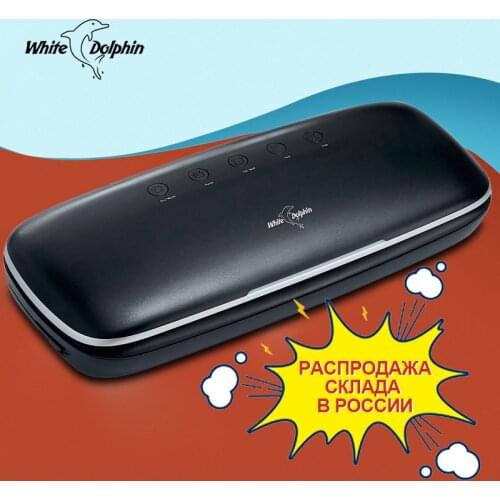 White Dolphin Commercial Household Food Vacuum Sealer Packaging Machine Best Food Vacuum Sealer 220V/110V Include 10Pcs Bags