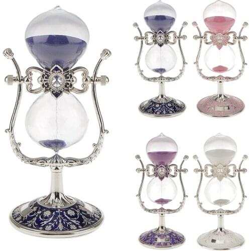 Rotatable Sandglass Hourglass 15 15 Min Timer Clock Home Office Desk Decor Sand Timer Special Clock Lid Reminder Creative Gifts