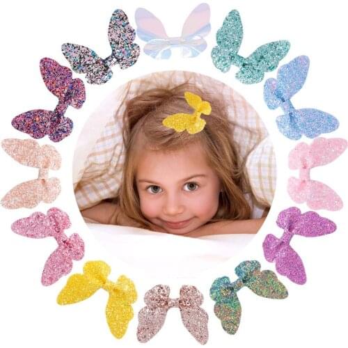 36pc/lot Girls Glitter Butterfly Bows Hair Clips,Children Shiny Hair Bows Hairgrips Baby Girls Hair Accessories