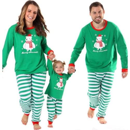 2020 Family Christmas Pajamas Set Family Matching Sleepwear Xmas Pjs Stripe Mother Daughter Father Son Outfits Family Nightwear