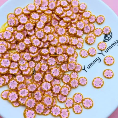 20g/Lot Hot Selling Polymer Clay Donut Slice, Miniature Pizza Hamburger Sprinkle for Crafts Making, Phone Deco, DIY Scrapbooking