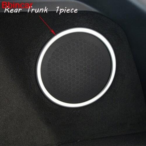 ABS Chrome Car Interior Audio Ring Panel Cover Trim Stereo Ring Car Door Speaker Horn Circle 3D Sticker FOR HONDA URV UR-V 2017