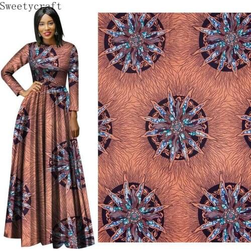 3Yard Ankara African Real Wax Tissus Fabric Flower Prints 100% Polyester Sewing Holland Fabric Women Dress Diy Patchwork Crafts