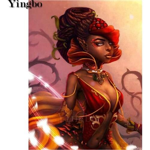 Cartoon african woman diamond painting new square stone 5d diamond embroidery cross stitch full round DIY mosaic art home decor