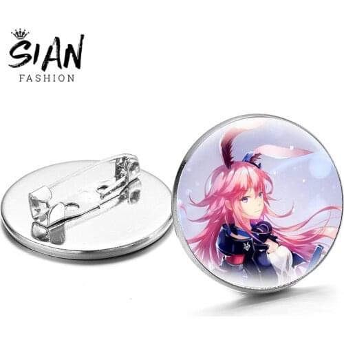 Anime Game Honkai Impact 3 Brooches Cartoon Pattern Badge Collection Handmade Glass Jackets Schoolbag Lapel Pin Souvenir Jewelry