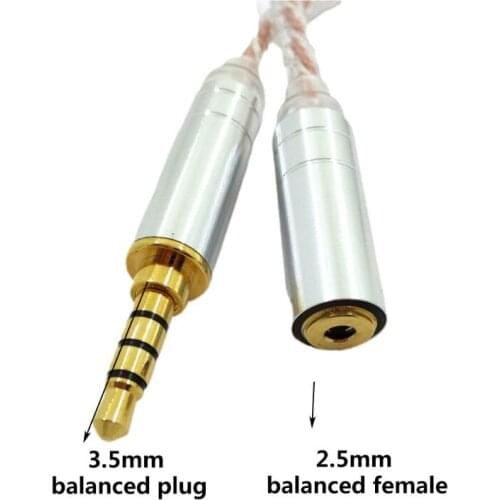 HIFI Balance Audio Cable Male 2.5mm to 3.5mm 4.4mm Female Headphone Conversion Cable Line Adapter