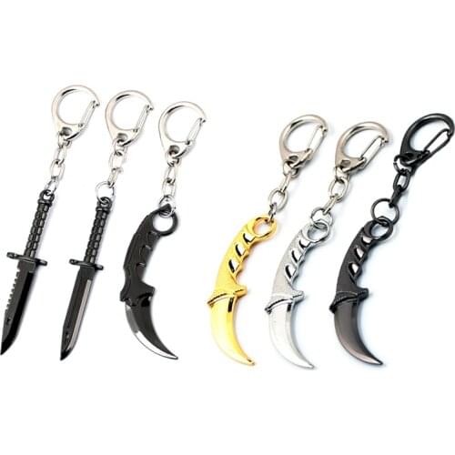 Game CSGO Karambit Key Chains for Men Women Jewelry M9 Knife Butterfly Keychains CS GO Key Holder Keyring Porte Clef Gifts