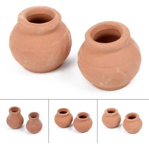 Flower Pots 2PCS Mini Flower Pots Clay Plant Pot For Planter Wedding Decoration Craft Ceramic Flower Pots For Garden Decoration