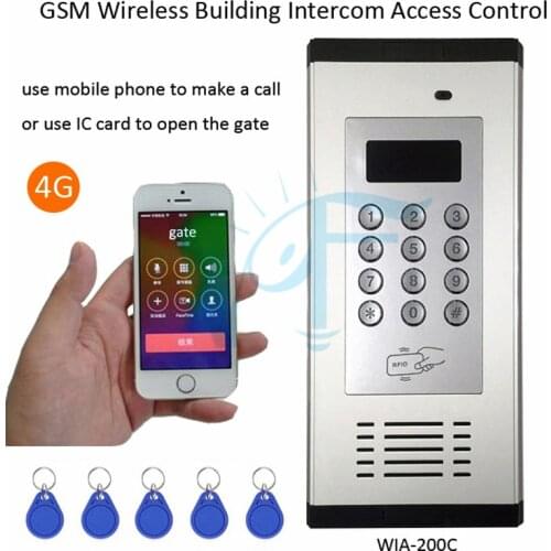 4G GSM Door Operator Longrang Control Wireless Building Intercom Access Support 200 Rooms 1000 Phone Numbers Free Call Unlock