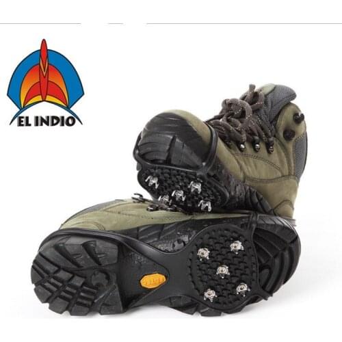 EL INDIO AT8604 Ice Gripper Outdoor Crampons Antiskid Shoe Covers Climbing Claw Hiking
