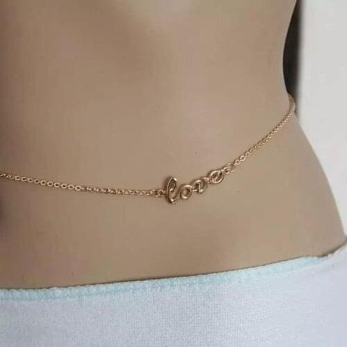 Customized Name Belly Waist Chain For Women Personalized Sexy Beach Summer Jewelry Stainless Steel Gold Colr Body Chain 3 Colors