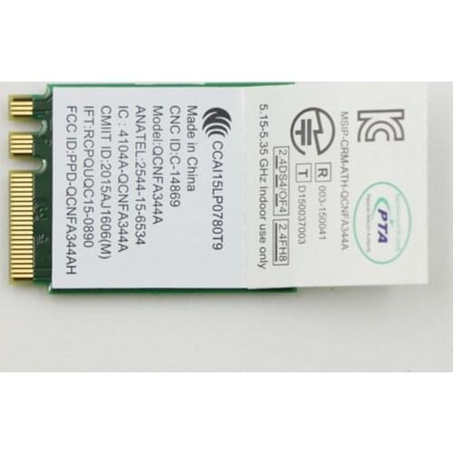 Wireless Adapter Card for Qualcomm Atheros Wireless AC Wi-Fi QCNFA344A NFA344A Dual Band+BT4.1 bluetooth 4.1 NGFF Card 01AX713