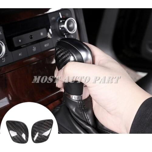 Carbon Fiber Console Gear Shift Knob Cover For VW Touareg Tiguan Sharan Passat Car accesories interior Car decoration