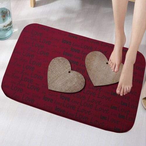 Bathroom Entrance Door Mat Washable Non-slip Kitchen Floor Mat Bedroom Living Room Bedside Area Rugs 3D Flannel Carpet