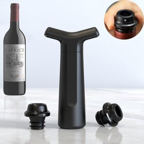 Red Wine Vacuum Memory Plug Keep Fresh Vacuum Pump Wine Bottle Stoppers ABS Food Grade Construction Airtight Leak-Proof Seal