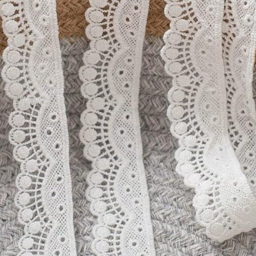 3 yards/length 2.4cm wide small holes cotton water-soluble embroidery lace DIY sleeves collars decorative lace accessories
