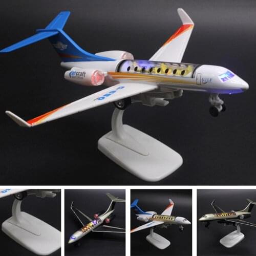 Alloy Business Jet Airplane Model Airliner with Display Stand Lights Toy Gifts Kids Children Toy Hot Sale