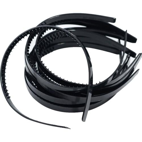DIY Hair Band Hair Hoop With Teeth For Men And Women Black White 10Pack Plastic Headband