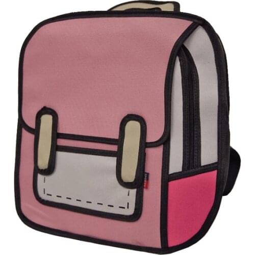 Schoolbag Backpack Women 3D Secondary School Bags Teenage Girls Students Comic Backpack Animation Schoolbag Mochila Feminina