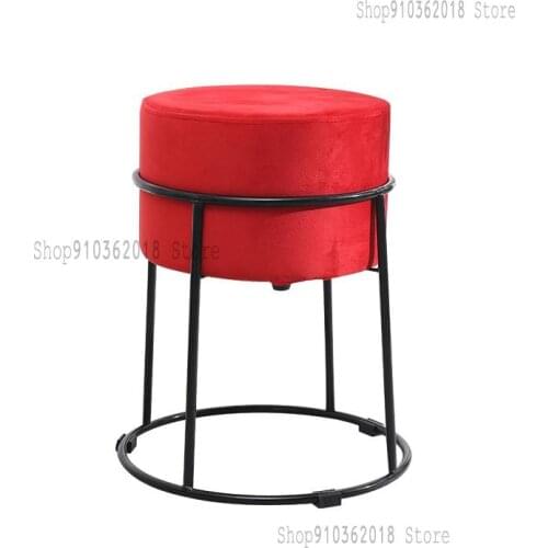 Stool Home Net Celebrity Lazy Ins Sofa Dressing And Makeup Stool Nordic Small Bench Light Luxury Stacked Soft Seat Dining Stool